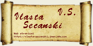 Vlasta Sečanski vizit kartica